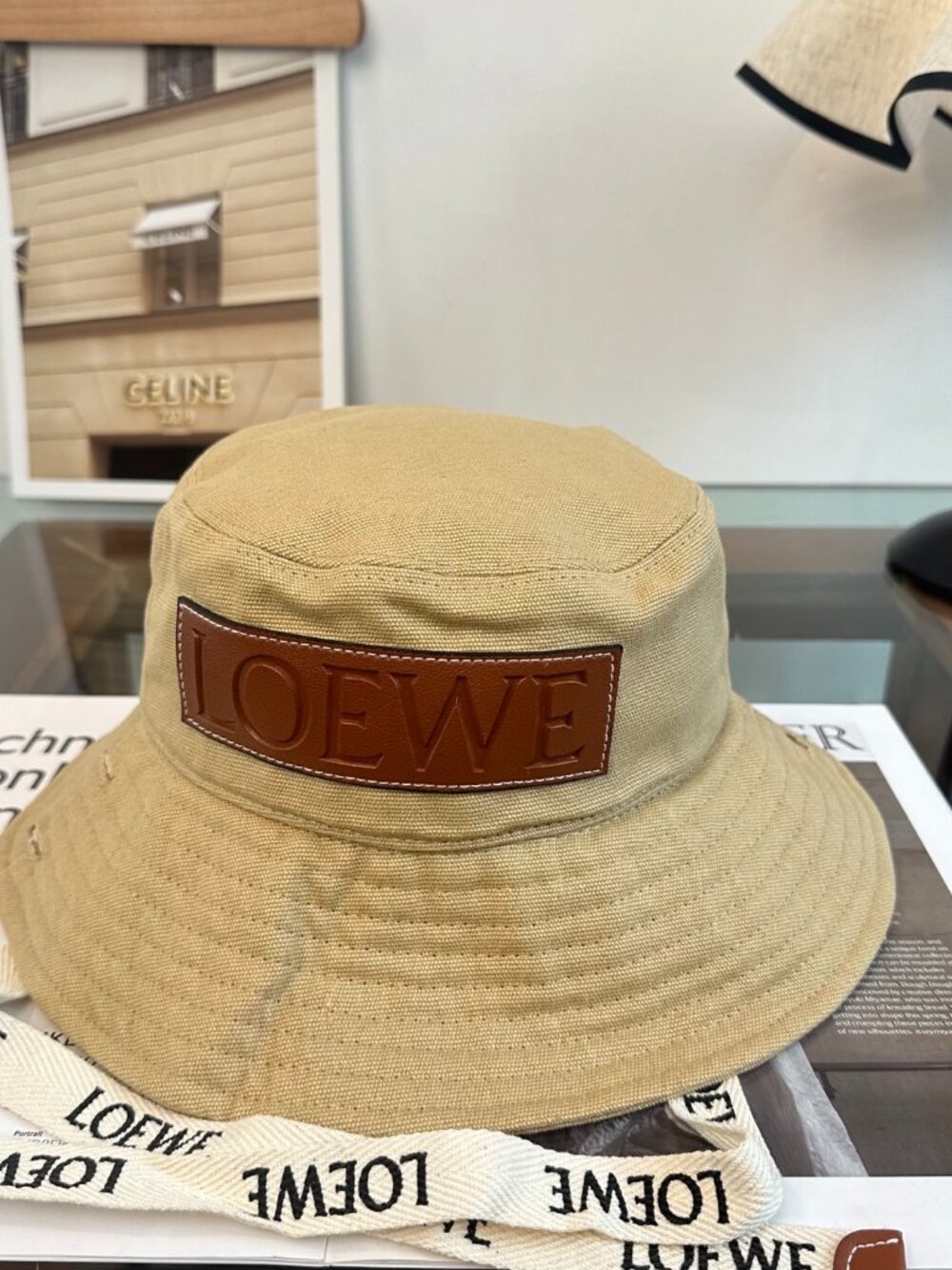 Loewe Embroidered Logo Bucket Hat